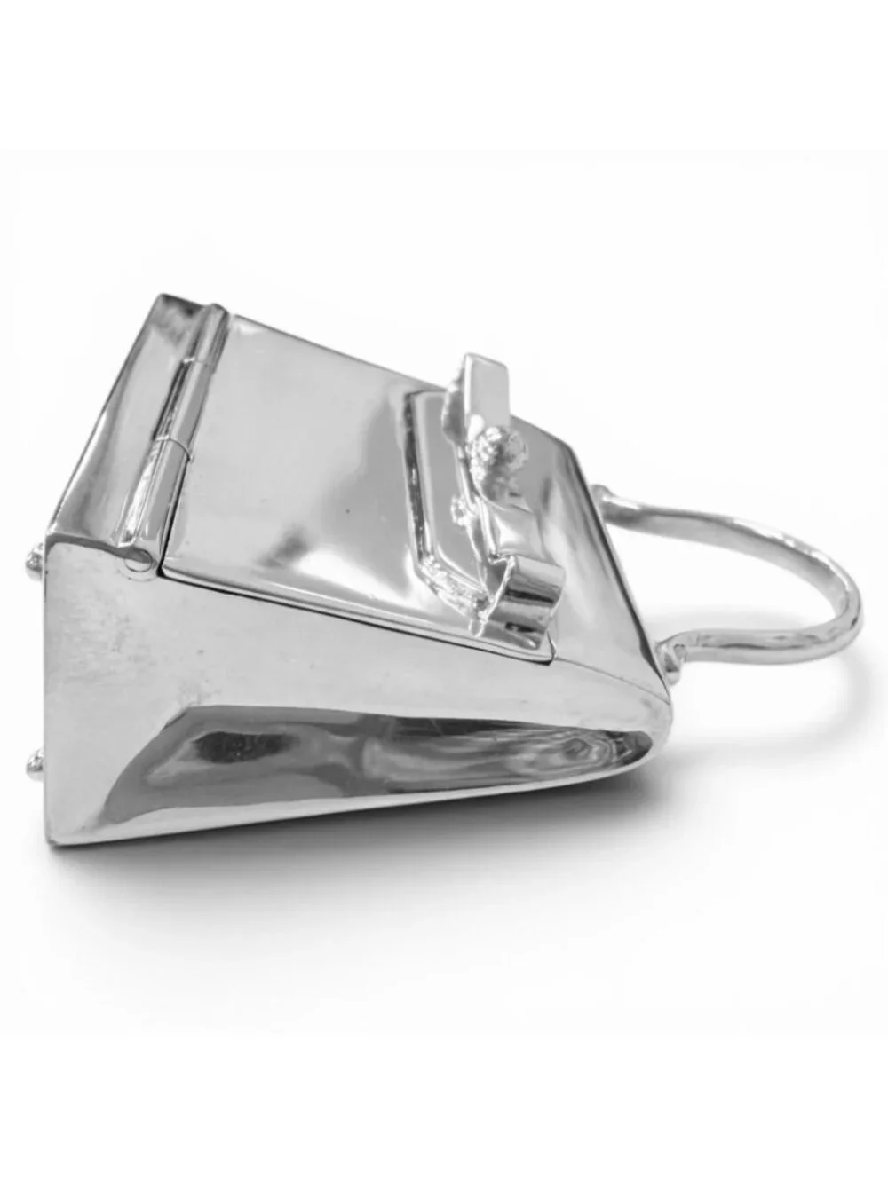 Hermes Vintage Kelly Bag Motif Pirkes Pendant Charm Silver